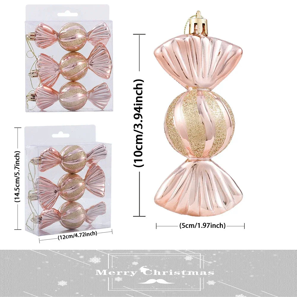 1box christmas ball ornament balice ice cream candy-limlight decor 