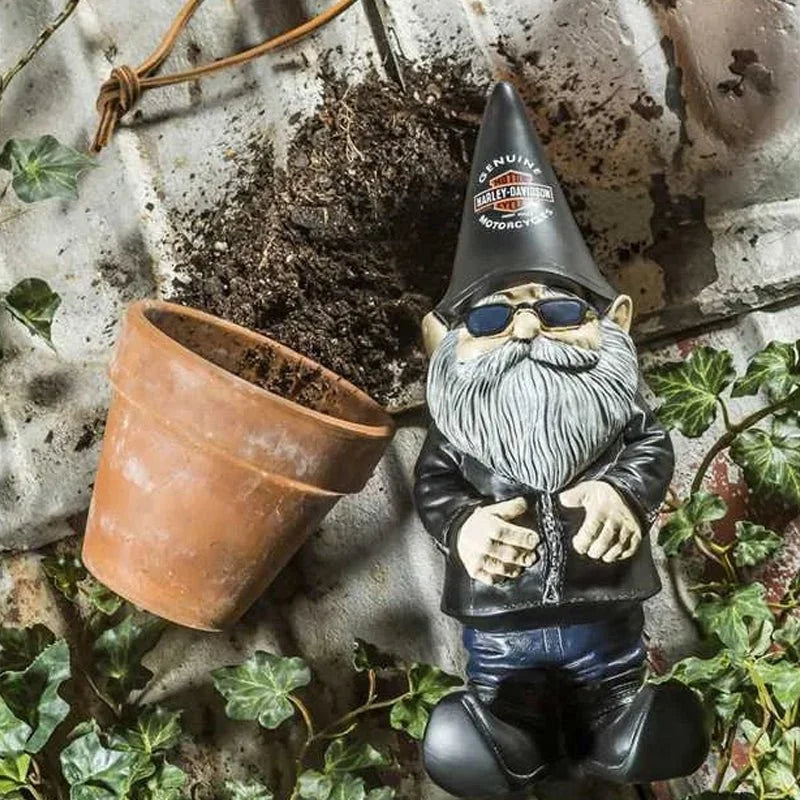 Locomotive Dwarf Drunk Biker Gnomes Bikini Fairy Garden Courtyard Crafts Kit Statue Miniature Micro Landscape Flowerpot Ornament