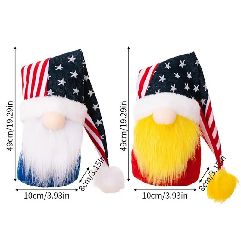 Patriotic Gnomes Faceless Doll Independence Day Gnomes American Patriotic Decorations Adorable Soft Patriotic Faceless Gnomes