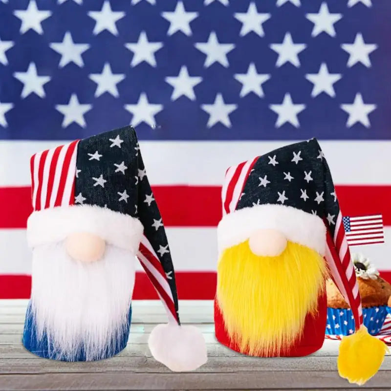 Patriotic Gnomes Faceless Doll Independence Day Gnomes American Patriotic Decorations Adorable Soft Patriotic Faceless Gnomes