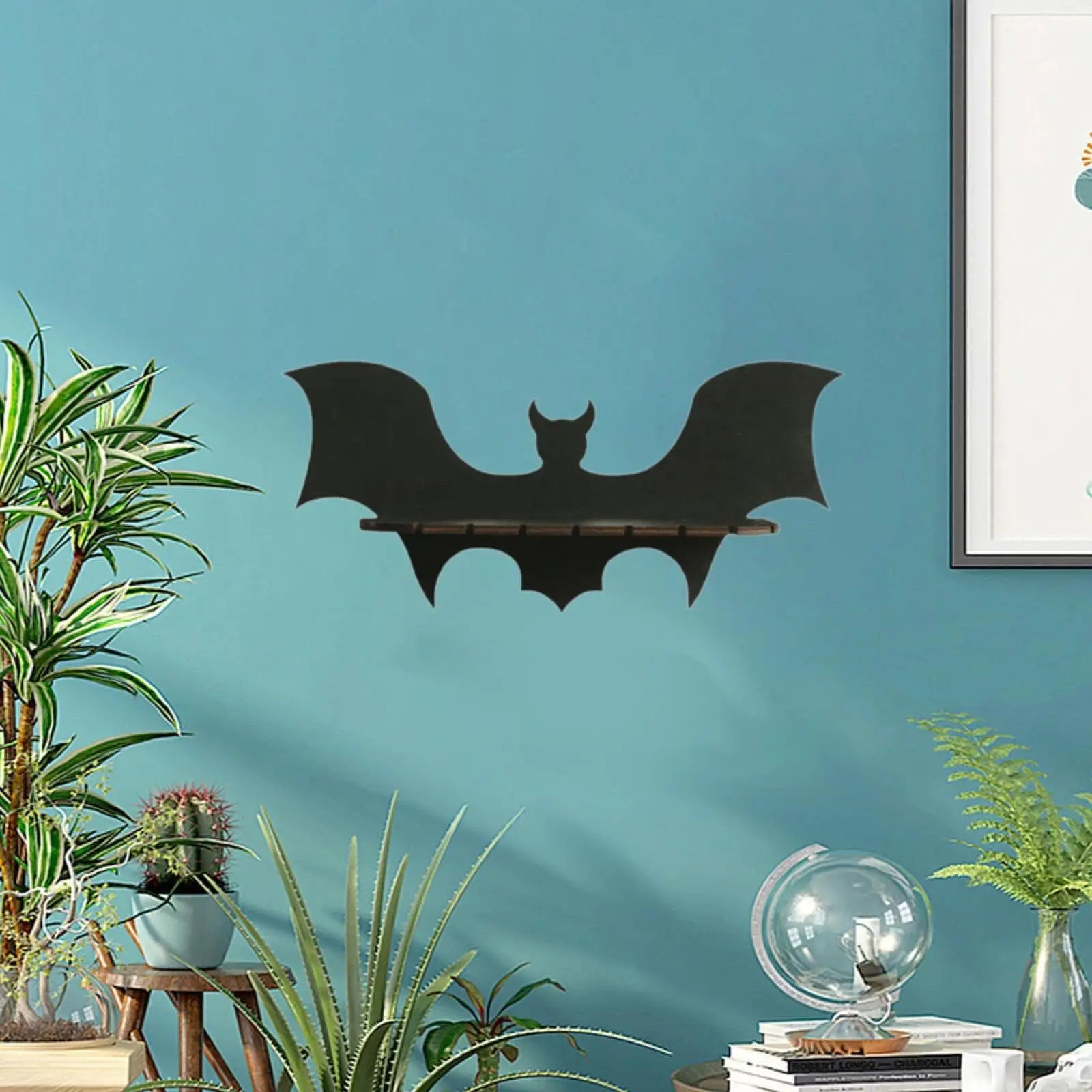 Halloween Bat Shelf Home Decoration Wall Decor for Office Kitchen Bedroom