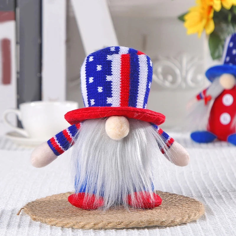 Fourth Of July Gnomes Decor - Red White And Blue Patriotic Decor Gift - Independence Day Centerpieces For Tables Decor Durable