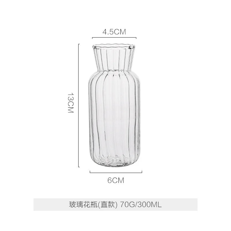 Flower Vase Glasses For Plants Nordic Glass Flower Vase Transparent Hydroponic Glass Flower Pot Home Decoration Table Ornaments