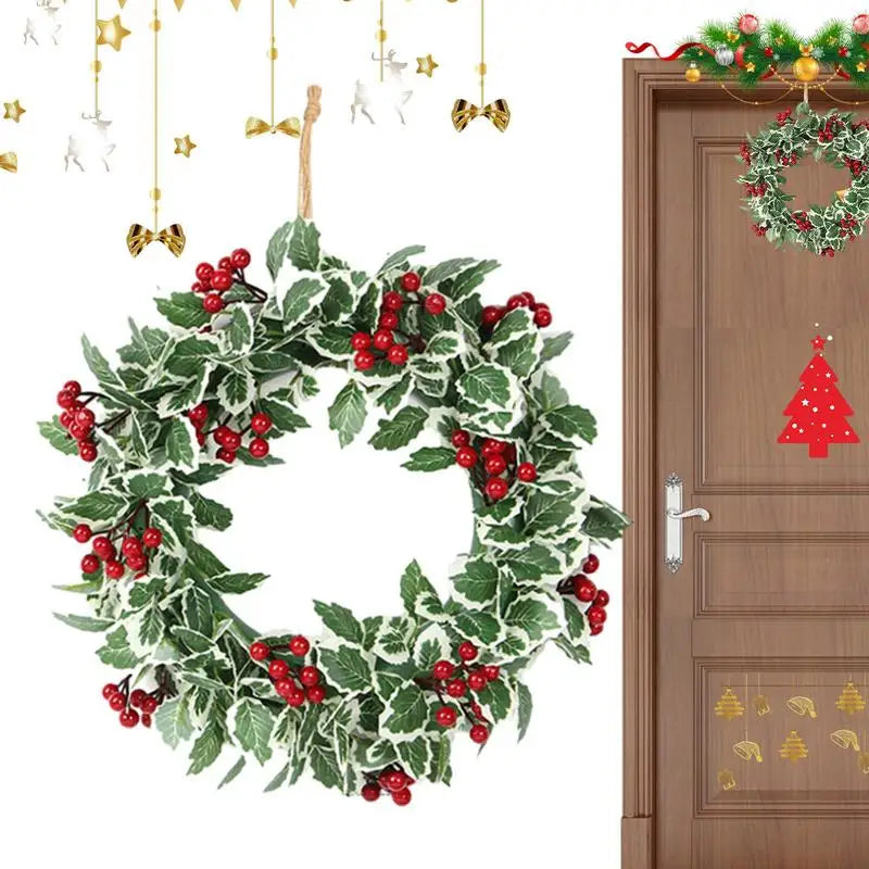 Artificial Christmas Wreath Christmas Artificial Garland For Door Reusable Christmas Artificial Hang Wreath Decorations For Door