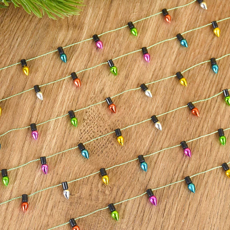 5Meters Christmas Garland DIY Small Bulbs String Mini Colorful Christmas Fairy Lights No Electricity Xmas Tree Ornament Supplies