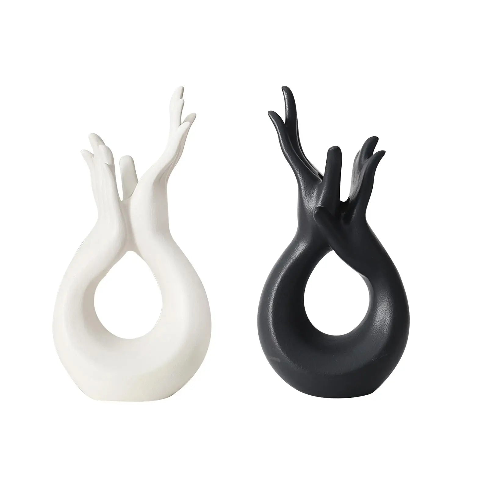 Human Body Ceramic Hand Vase Decorative Vase Table Centerpiece Unique Flower Vase for Bedroom Wedding Party Entryway Office Cafe