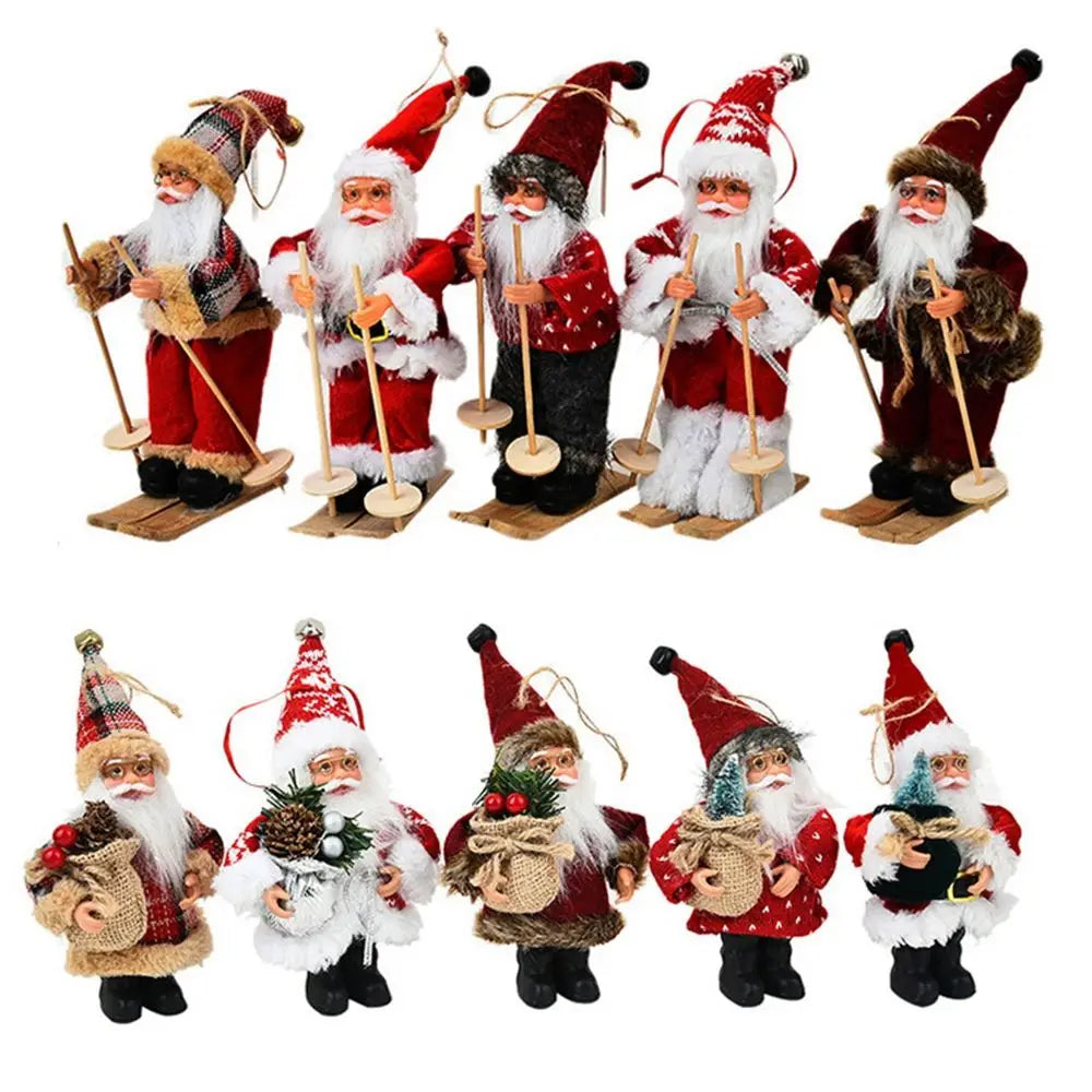 Table Decor Kids Gift Figurine Xmas Tree Drop Ornaments Hanging Pendants Christmas Decorations Santa Claus Doll Santa Figure