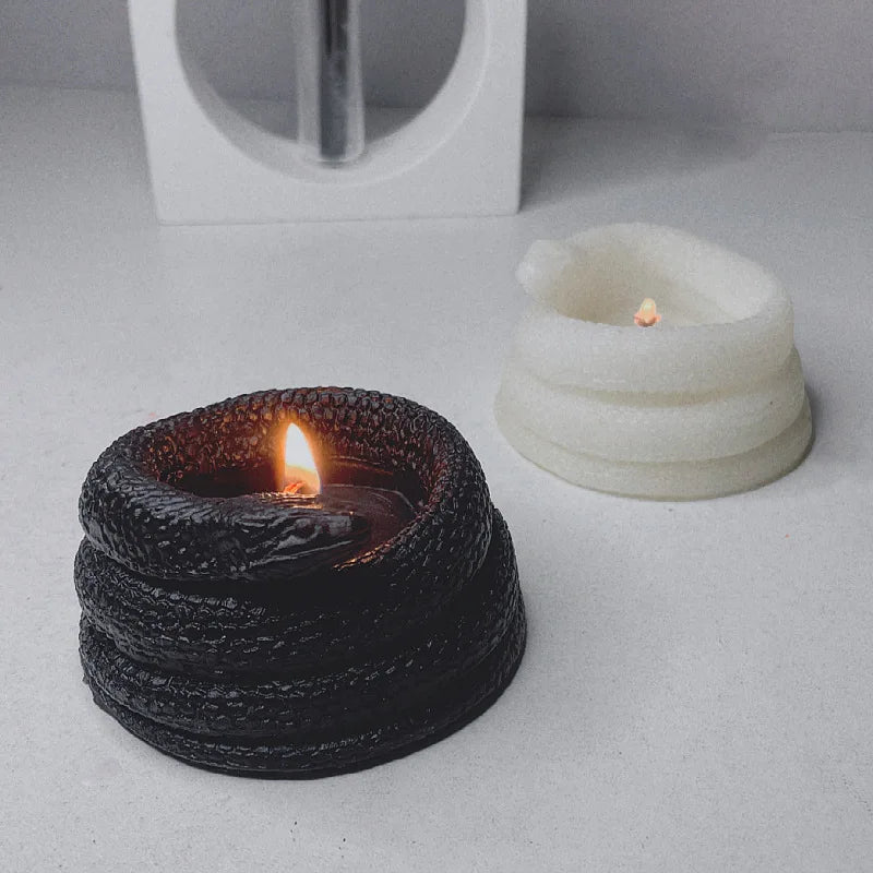 small plate snake candle halloween decoration-limlight decor 