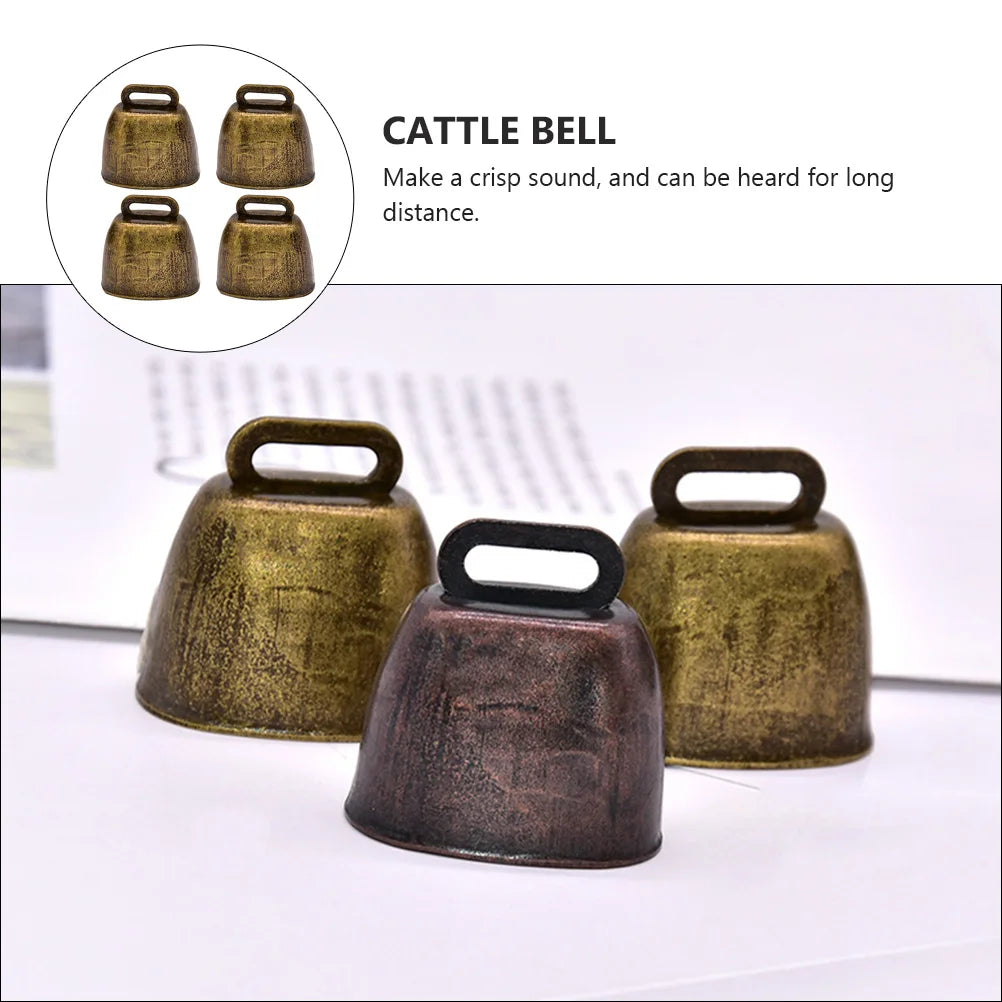 4/12pcs Bells Pet Vintage Bells Cow Anti Metal Hanging Brass Christmas Grazing Copper Sheep Livestock Lost Loud Small Distance