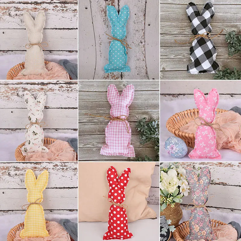 Easter Decoration Cotton Fabric Rabbit Ornament Creative Cartoon Bunny For Children's Rooms Wedding Party Birthday Home Decor