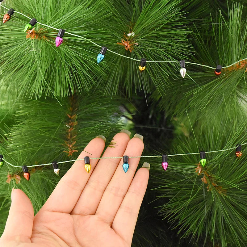 5Meters Christmas Garland DIY Small Bulbs String Mini Colorful Christmas Fairy Lights No Electricity Xmas Tree Ornament Supplies