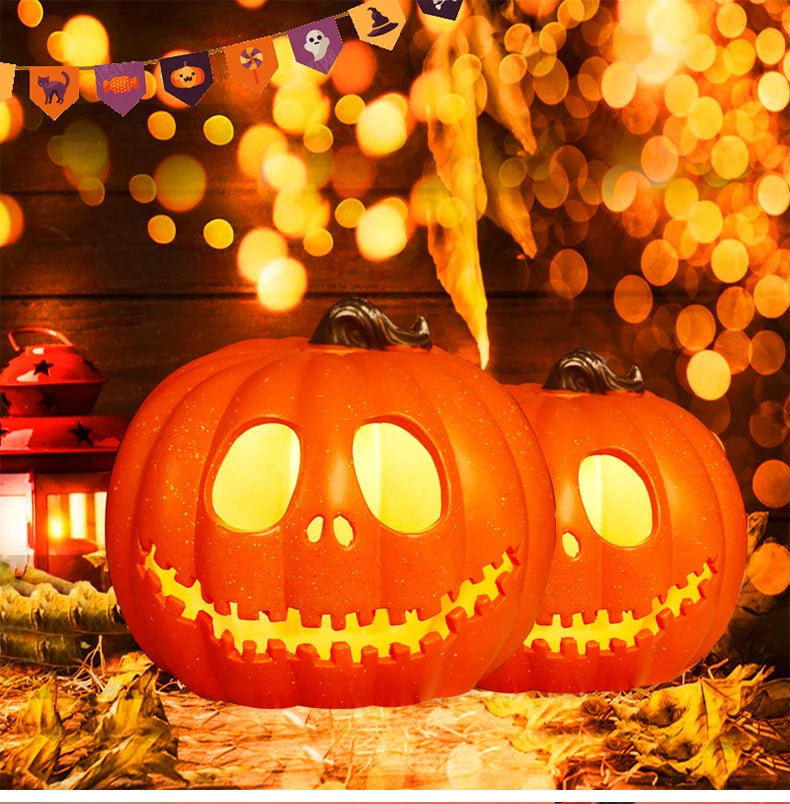 Halloween Decoration Props Pumpkin Lantern Cosplay Light Glow Supplies In The Dark Party Outdoor Decor Luminous Led Halloween