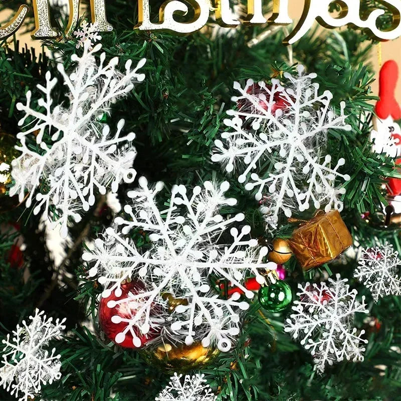 30pcs christmas treeglitter snowflake home party decorations-limlight decor 