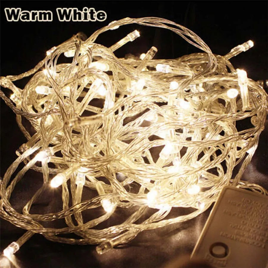 ECLH 10M 5M 100Led 40Led String Garland Christmas Tree Fairy Light Luce Waterproof Home Garden Party Outdoor Holiday Decoration