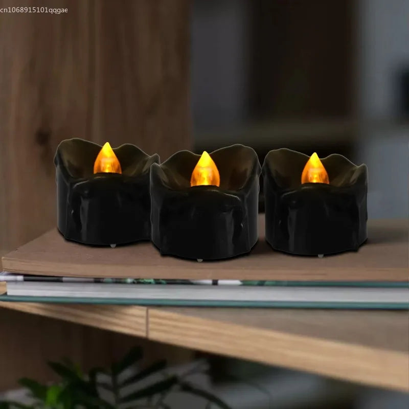 led electronic black candle lighting decoration halloweem-limlightdecor