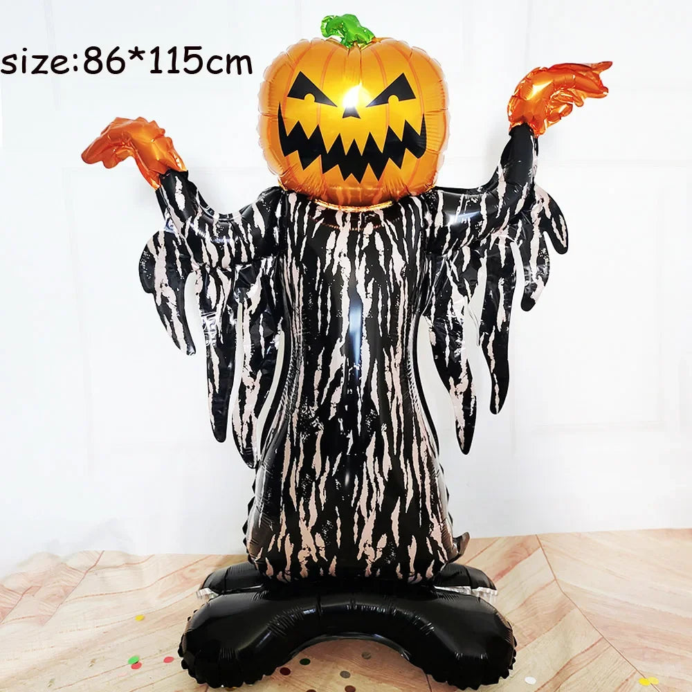 "jack Skellington Pumpkin Carving Hollween Balloon-Limlightdecor"