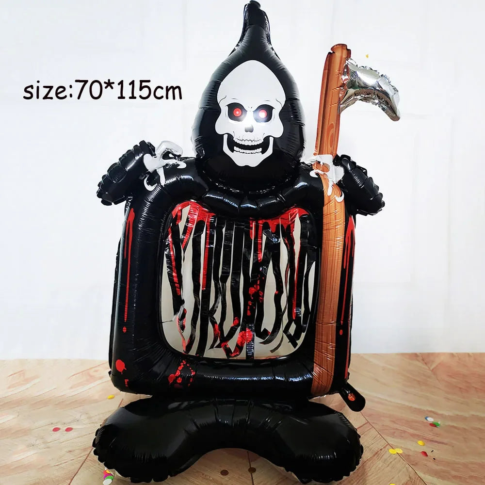 "jack Skellington Pumpkin Carving Hollween Balloon-Limlightdecor"