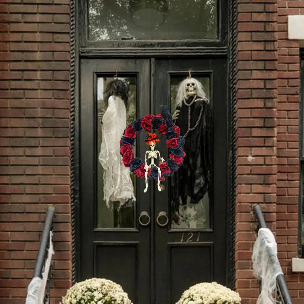 halloween door decoration spooky skull halloween party decor front- limlightdecor