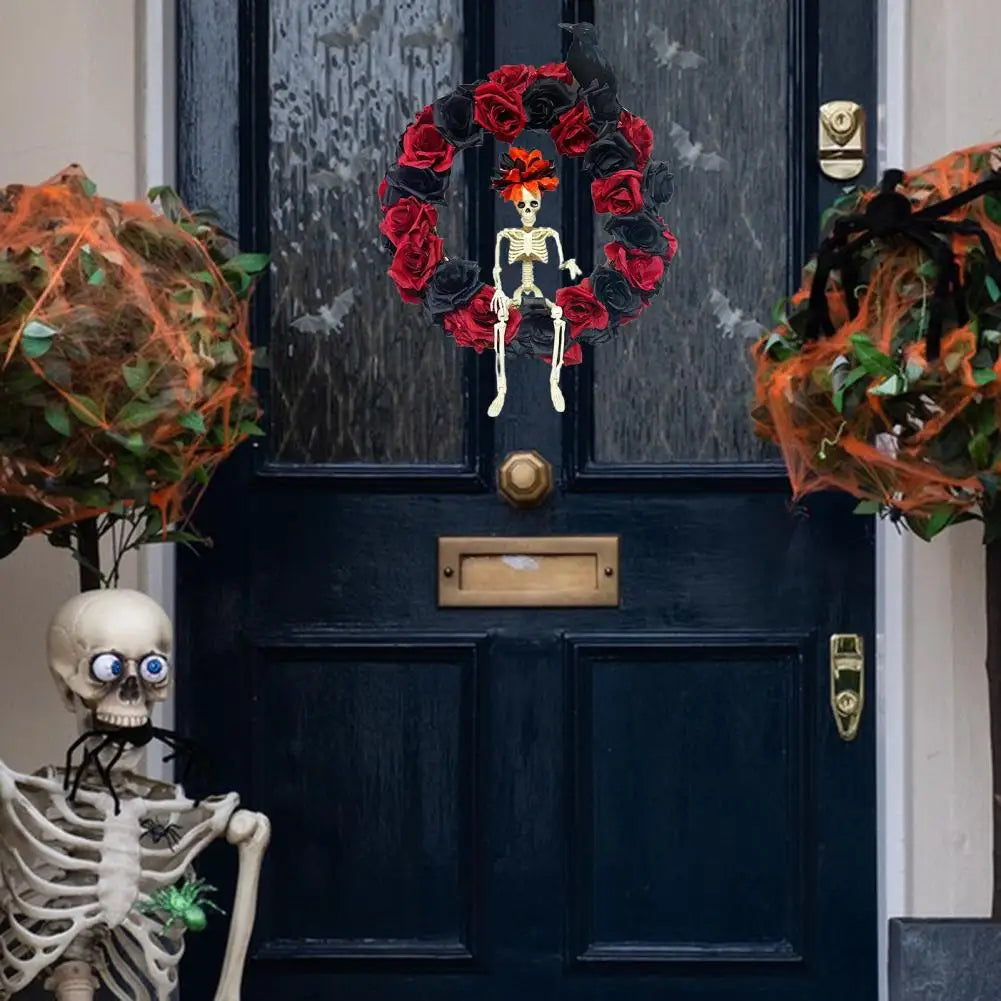 halloween door decoration spooky skull halloween party decor front- limlightdecor